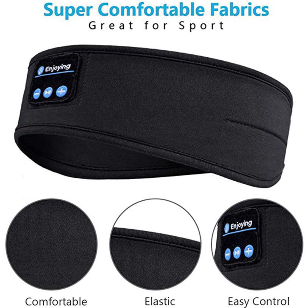 Motion Recovery Sleep Headband – Wireless Bluetooth Eye Mask for Sports & Travel