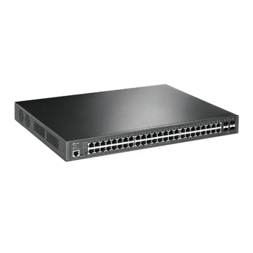 TP-LINK (TL-SG3452P) JetStream 52-Port Gigabit L2+ Managed Switch with 48-Port PoE+, 4 SFP Slots, Rackmountable-0